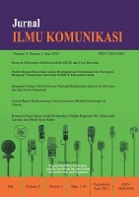 Jurnal Ilmu Komunikasi Volume 9, Nomor I, Juni 2012